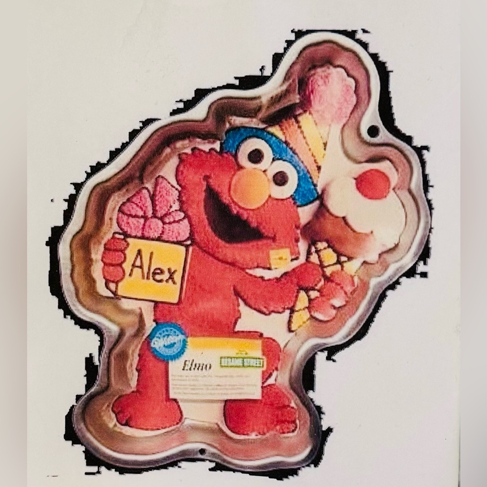 VTG Elmo Wilton 1996 Birthday Cake Pan Mold Sesame Street Aluminum #2105-4298